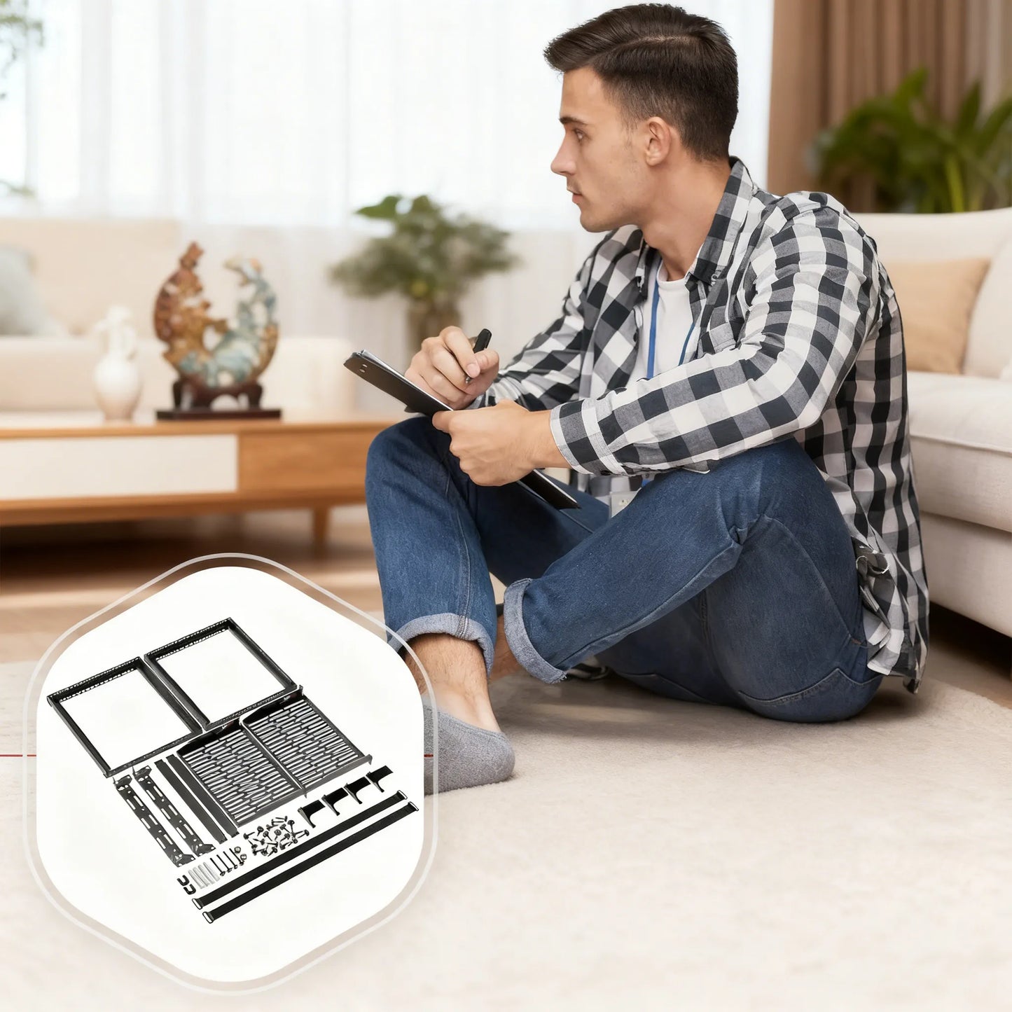 Heavy-Duty Rolling Clothing Rack (180Lbs Capacity)