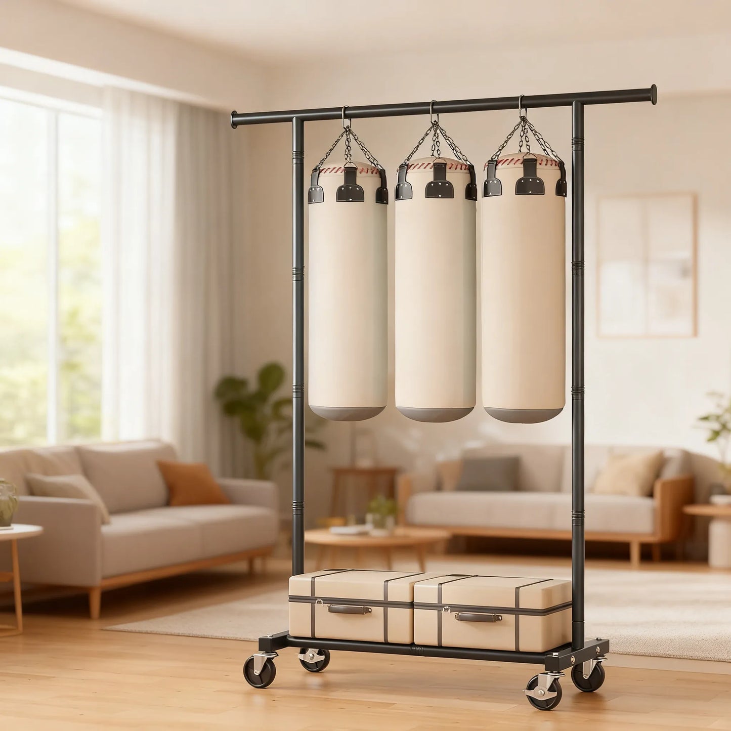 Heavy-Duty Rolling Clothing Rack (180Lbs Capacity)