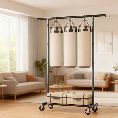 Heavy-Duty Rolling Clothing Rack (180Lbs Capacity)