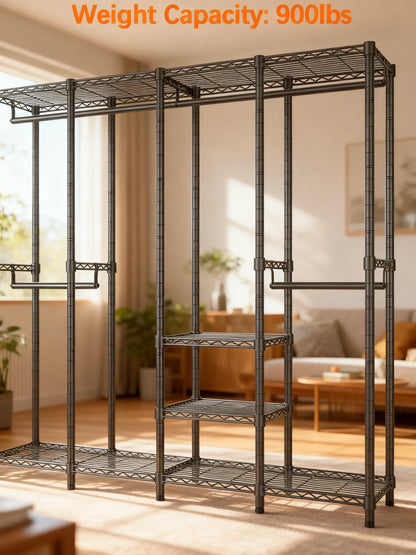 DIY Adjustable Metal Closet Rack (900Lbs Capacity)