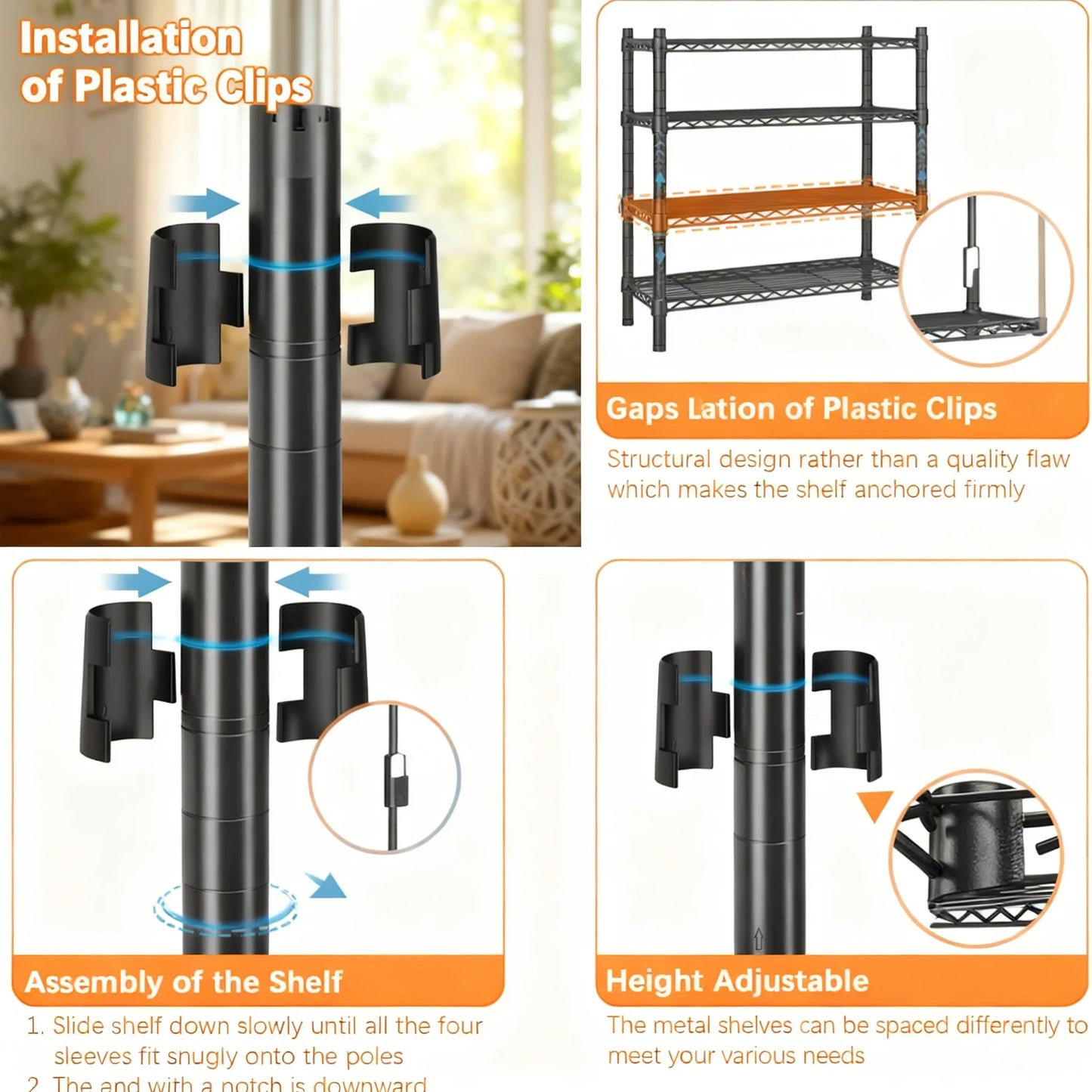 DIY Adjustable Metal Closet Rack (900Lbs Capacity)